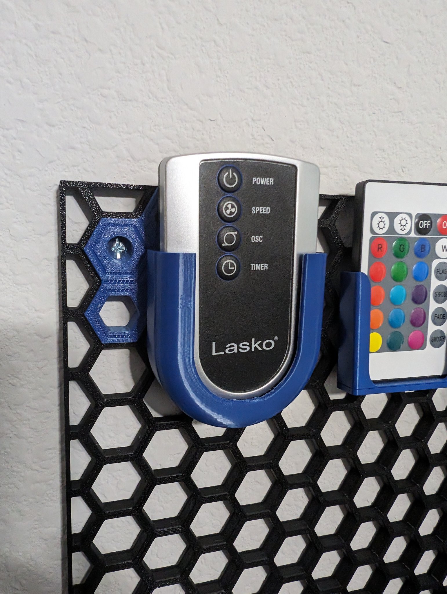Lasko fan remote mount/holder for Honeycomb Wall