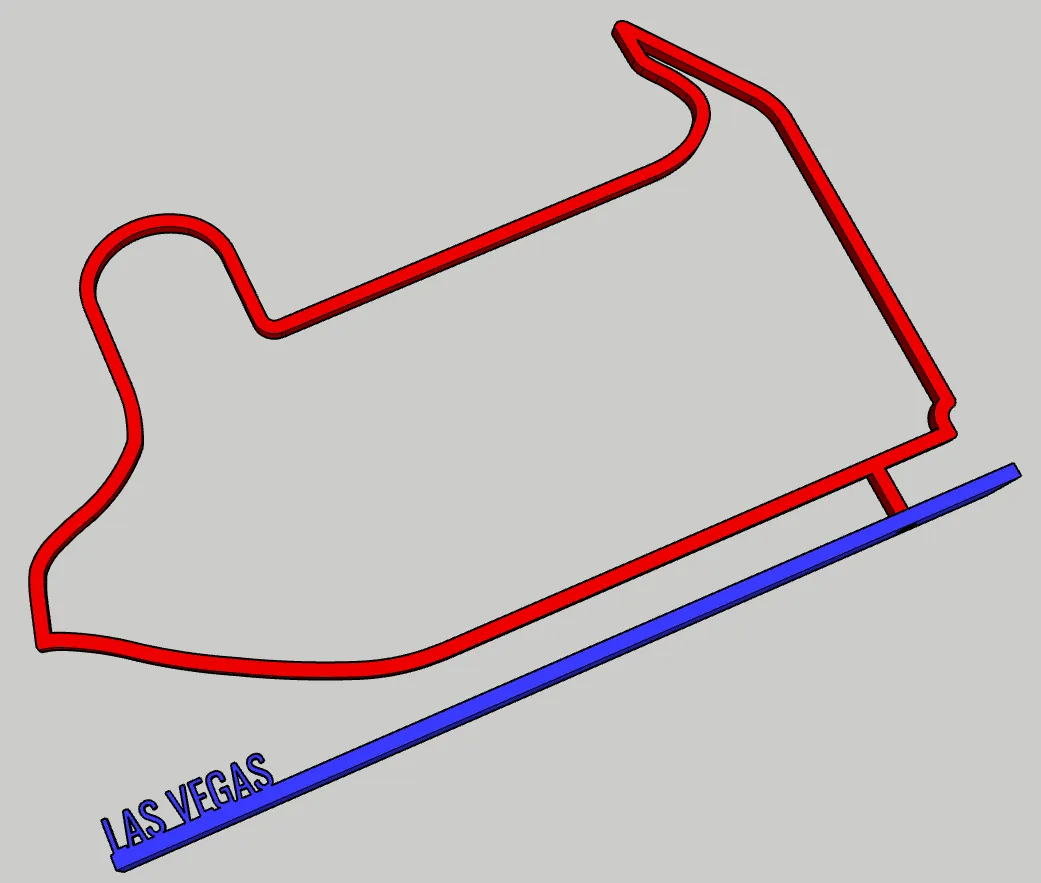 Đường đua F1 Las Vegas 2023 - Mô hình 3D