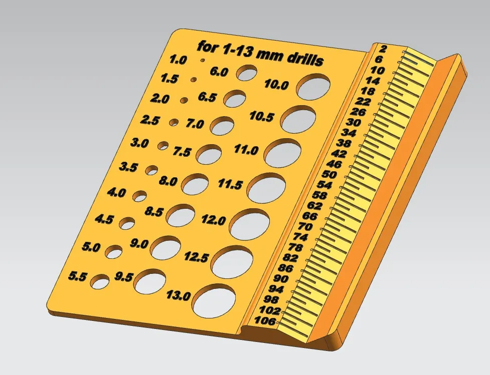 Tiêu đề Thẻ đo máy khoan 1-13 mm Tóm tắt Một thước đo mũi k