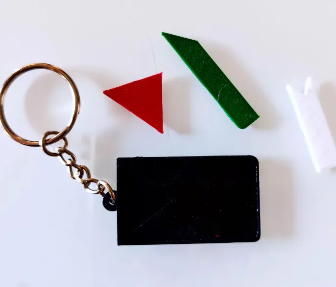 Tiêu đề Móc khóa cờ Palestine Tóm tắt Portachiavi raffigurante la