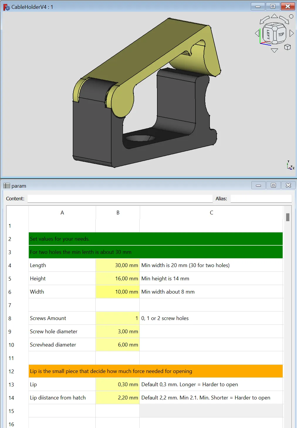 Giá Đỡ Cáp Dạng Tham Số (Free Cad)