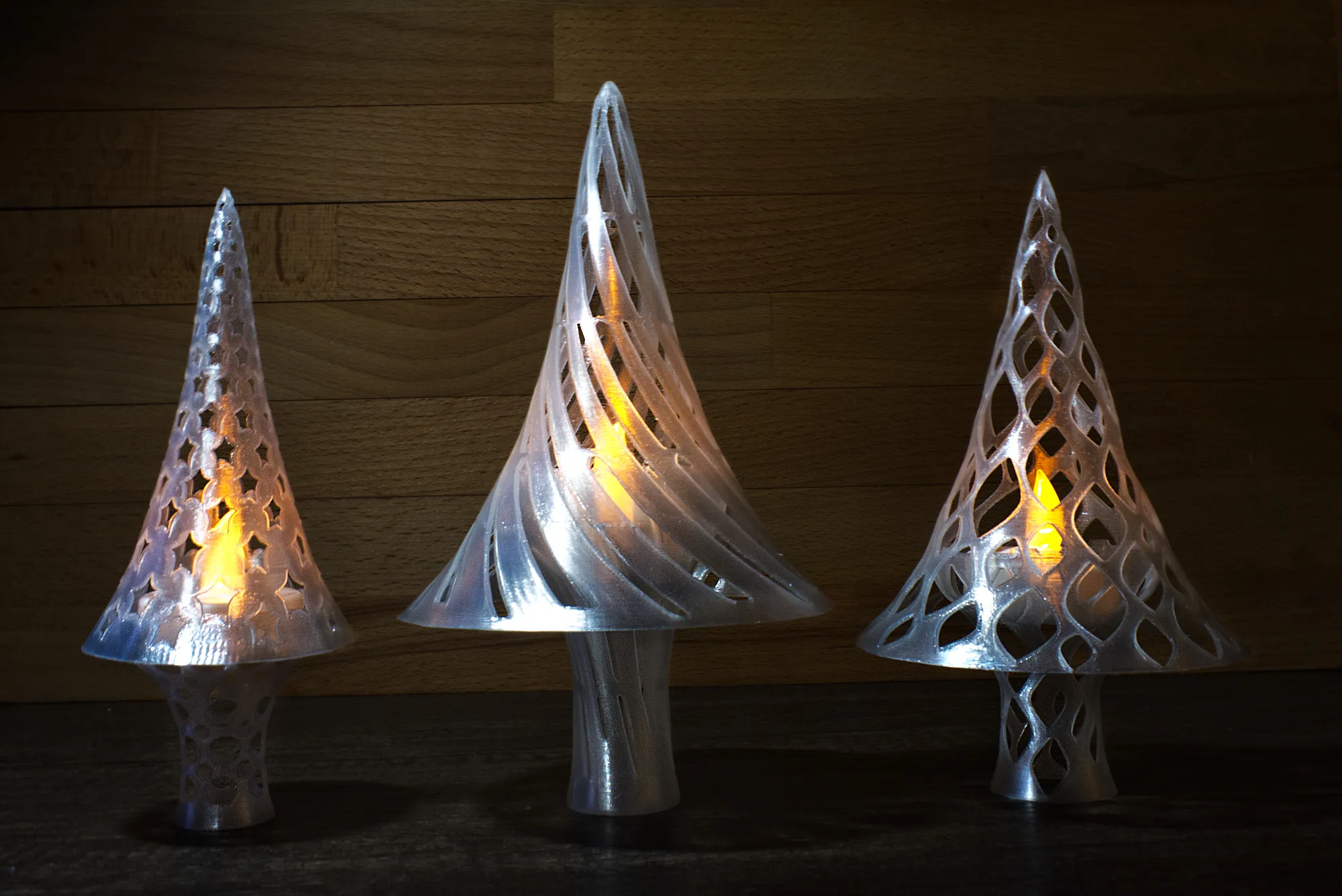 Bộ ba cây thông Noel - Không cần supports & dễ in