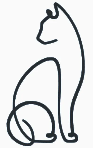 Tiêu đề nghệ thuật vẽ đường mèo 2d Tóm tắt es ist eine katz