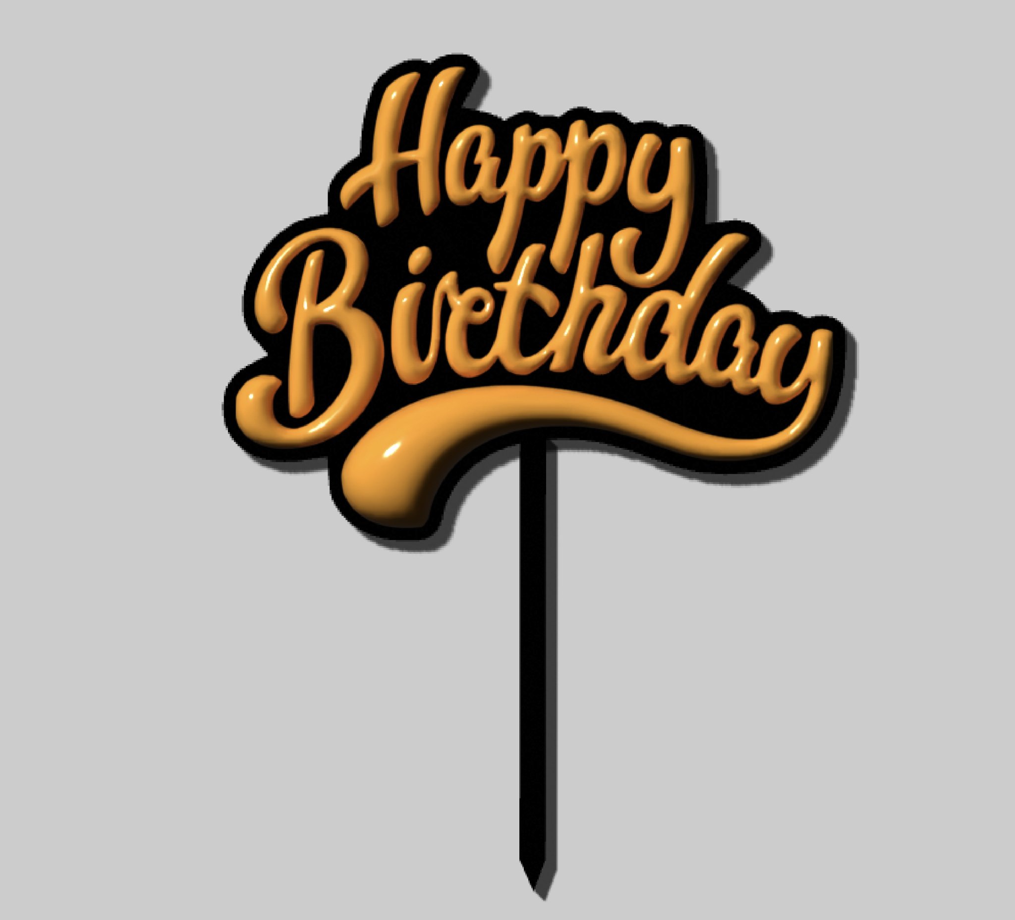 Chân Nến/Đế Cắm Bánh "Chúc Mừng Sinh Nhật"