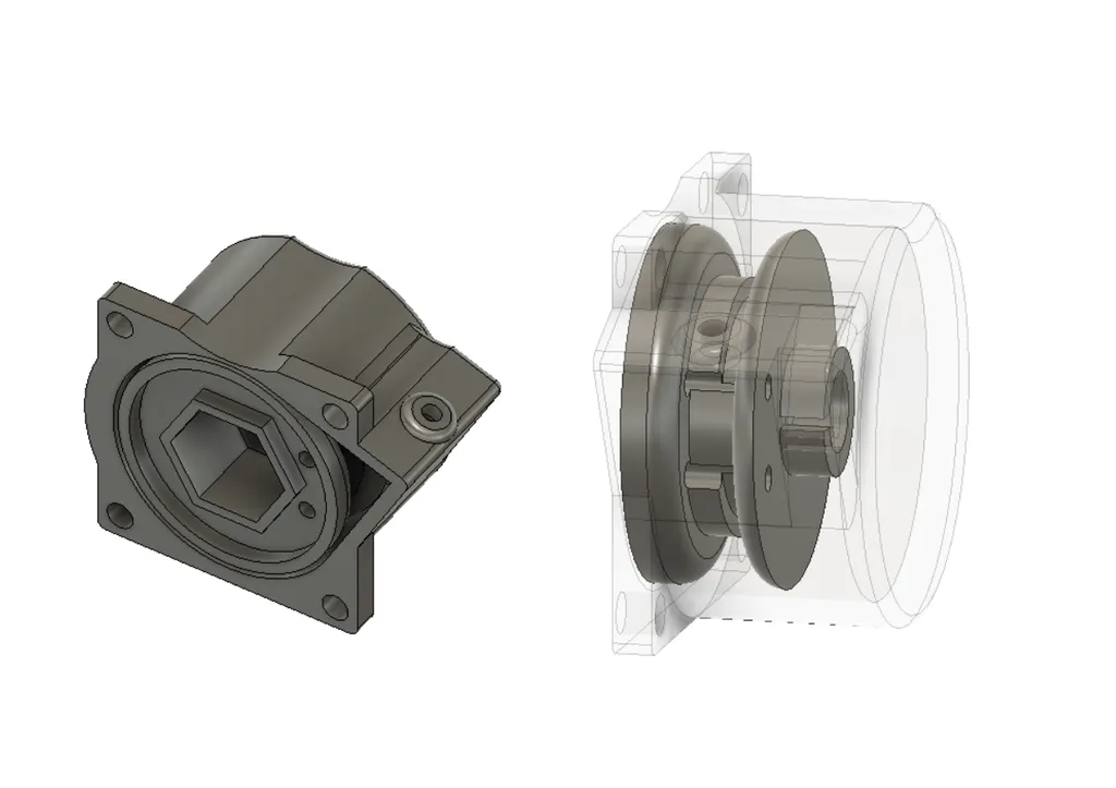 Pullstart Housing & Spool for 1/10 nitro rc engines