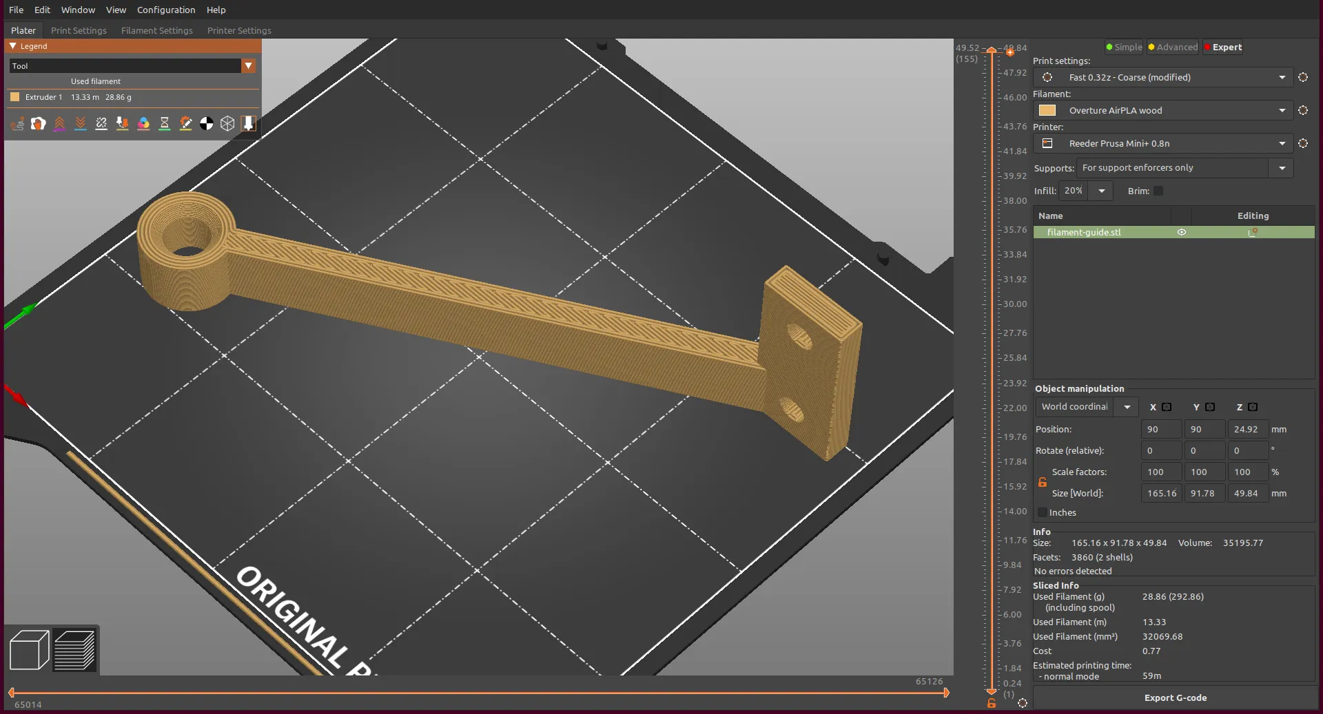Dẫn Hướng Sợi 30° Cho Prusa Mini