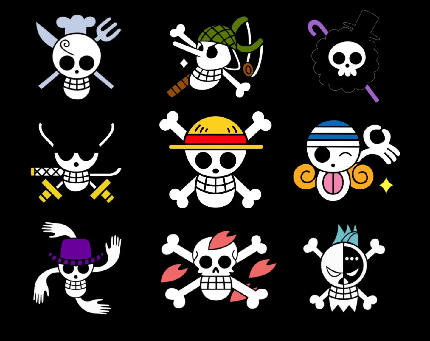 One Piece Jolly Roger Mugiwara Cookie Cutter Set