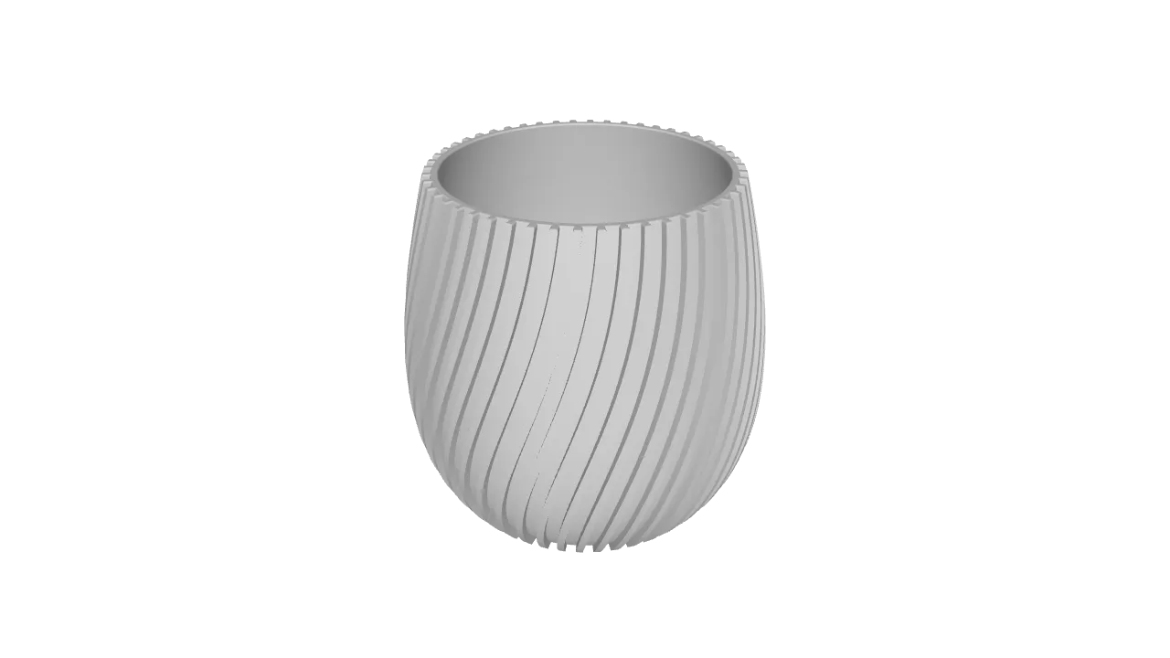 Ribbed pot/planter