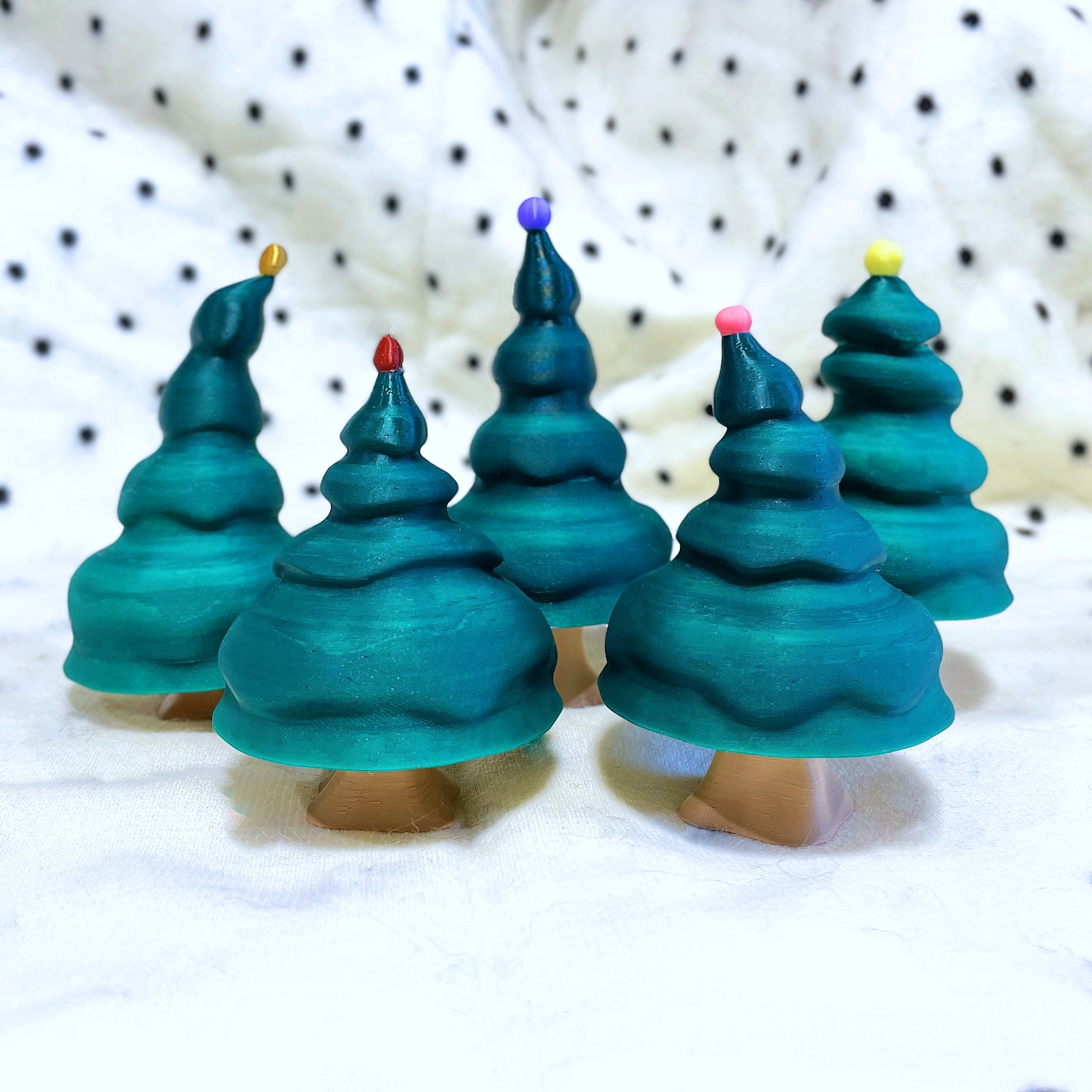 All shapes and sizes cute Christmas Tree Set - no supports needed