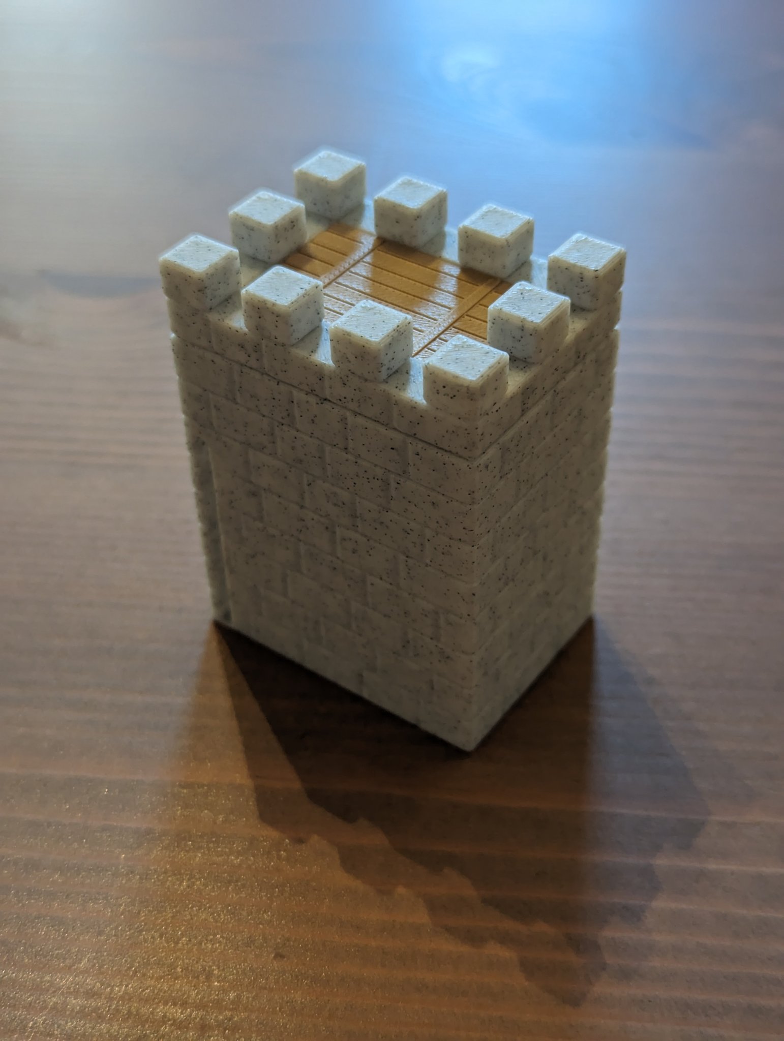 Inspiration Coin with Textured Castle Tower Storage and Rolling Slit