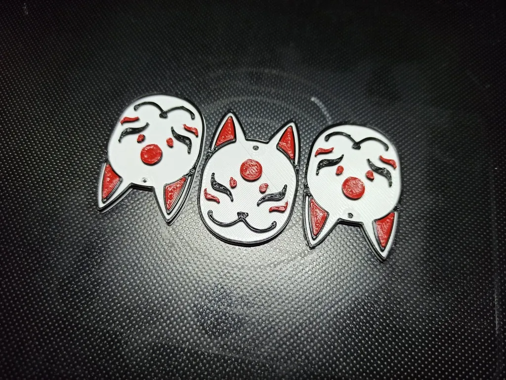 Kitsune Japanese Mask earrings