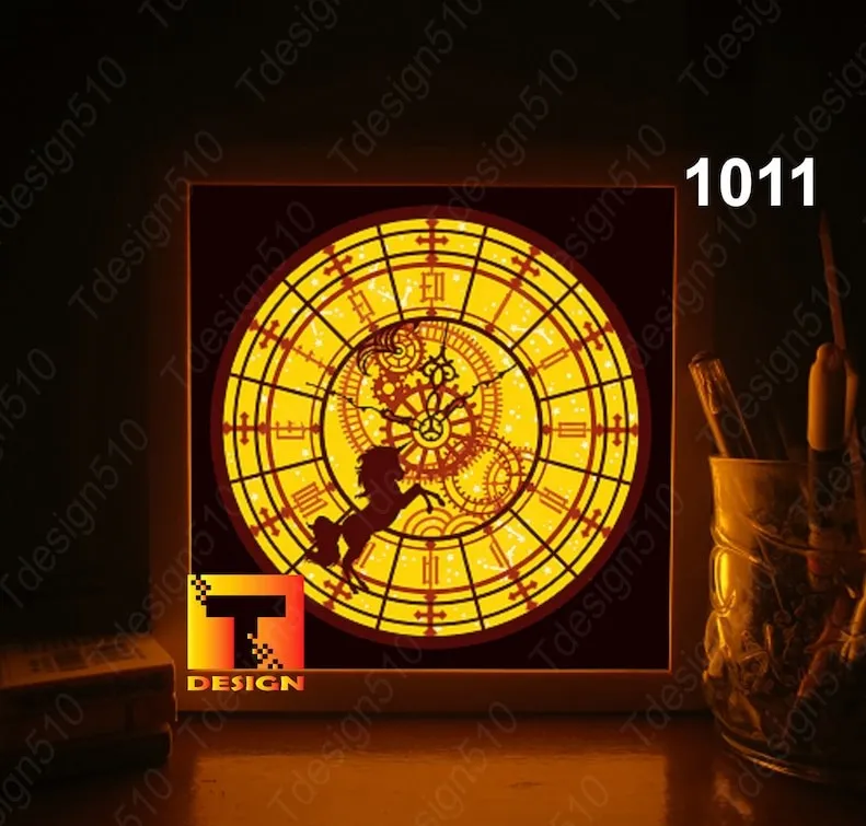 Hộp Đèn Đồng Hồ Kỳ Lân