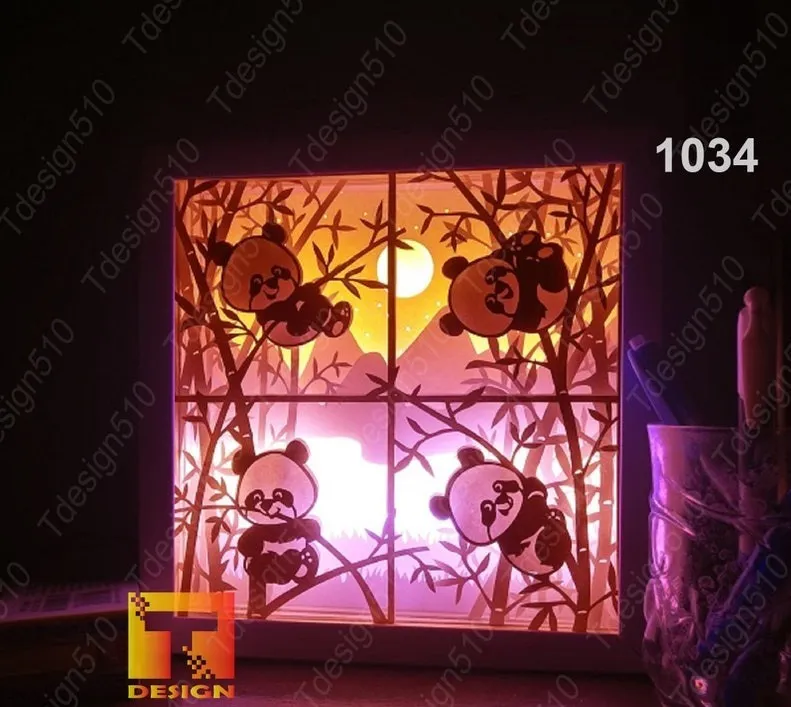 Adorable oso Panda light box