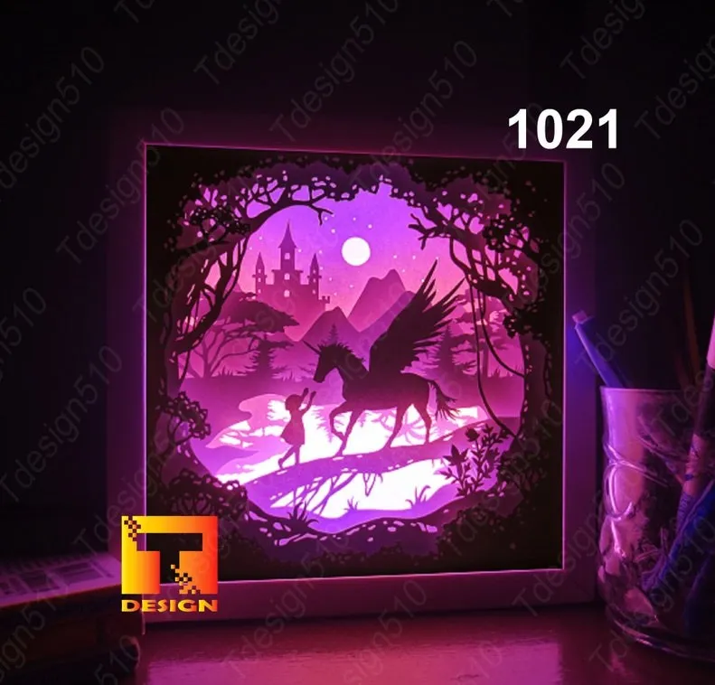 Tiêu đề Hộp đèn Unicorn Pegasus Tóm tắt hộp đèn Danh mục G