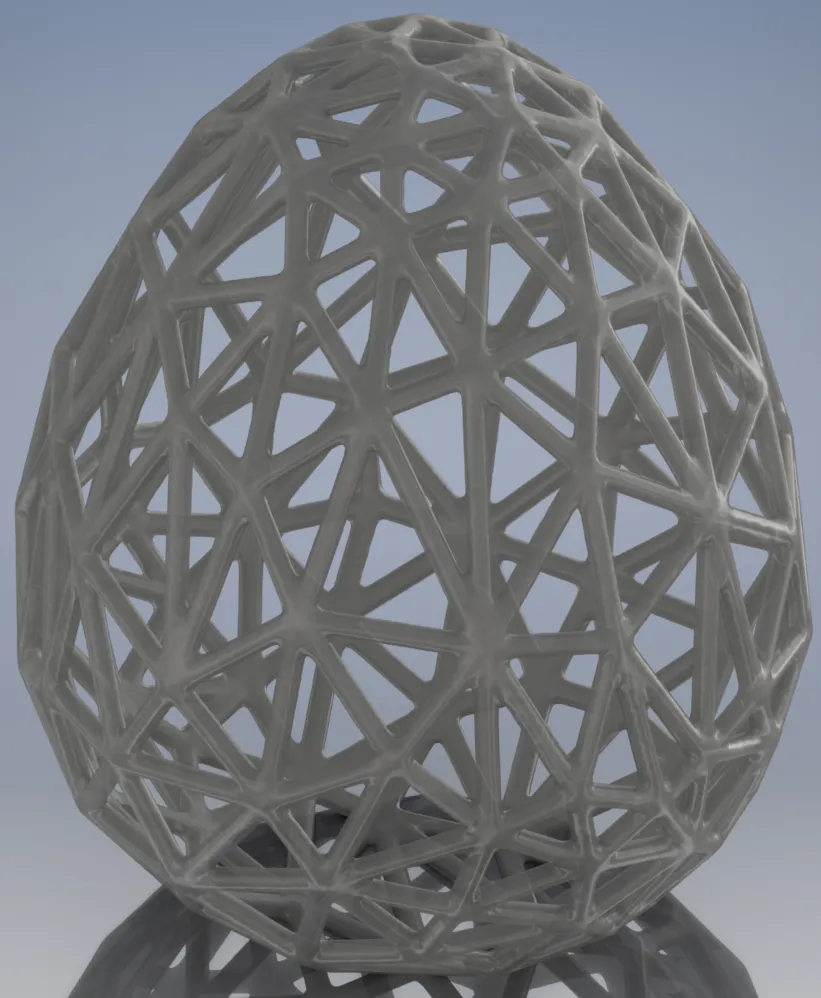 Tiêu đề Trứng Phục Sinh Mesh Wireframe Tóm tắt Mô hình low pol