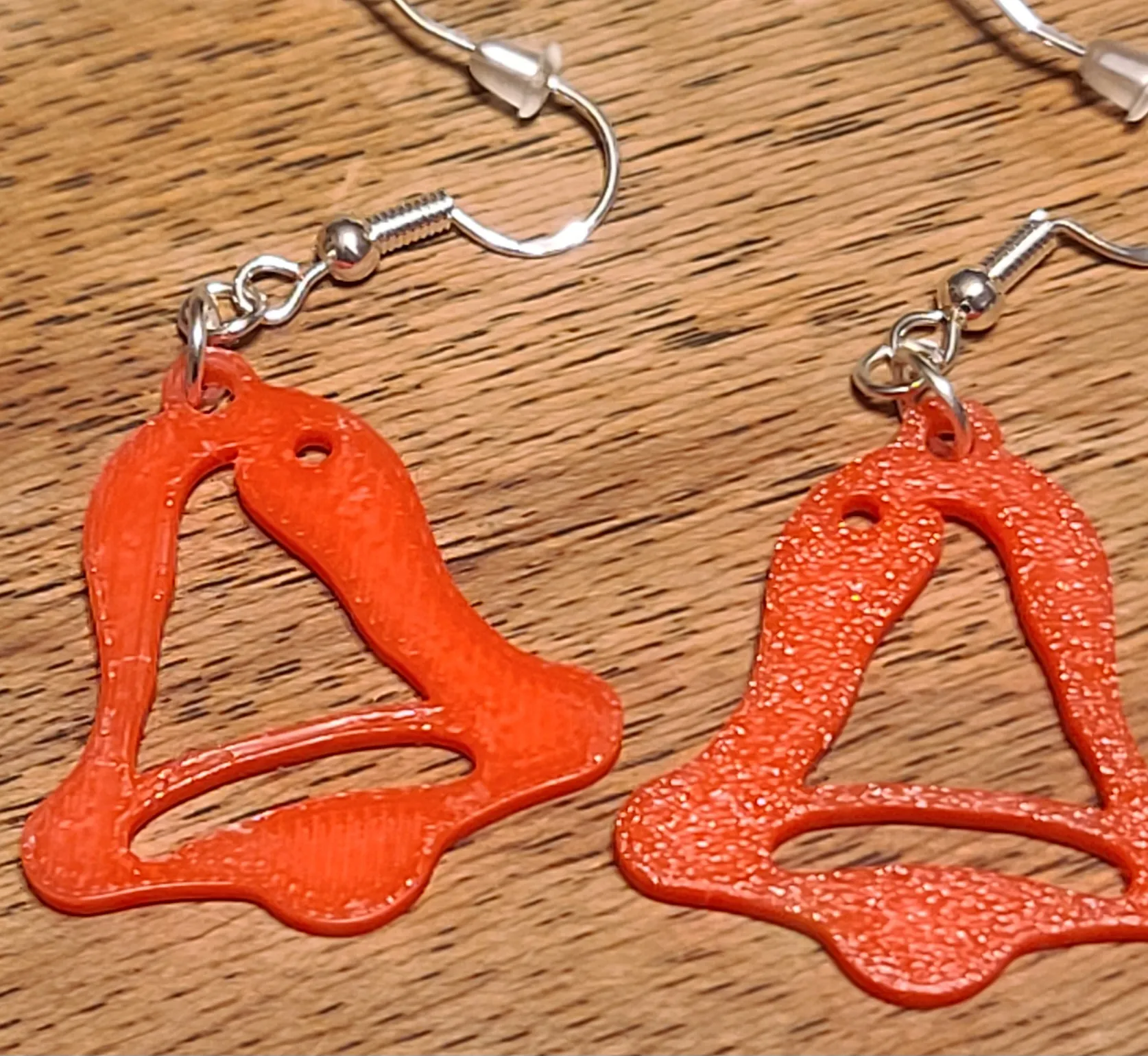 2D Christmas Bell Earrings