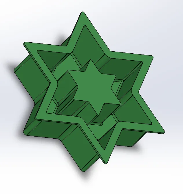 Khuôn thạch cao hình ngôi sao có ruột / Sternform