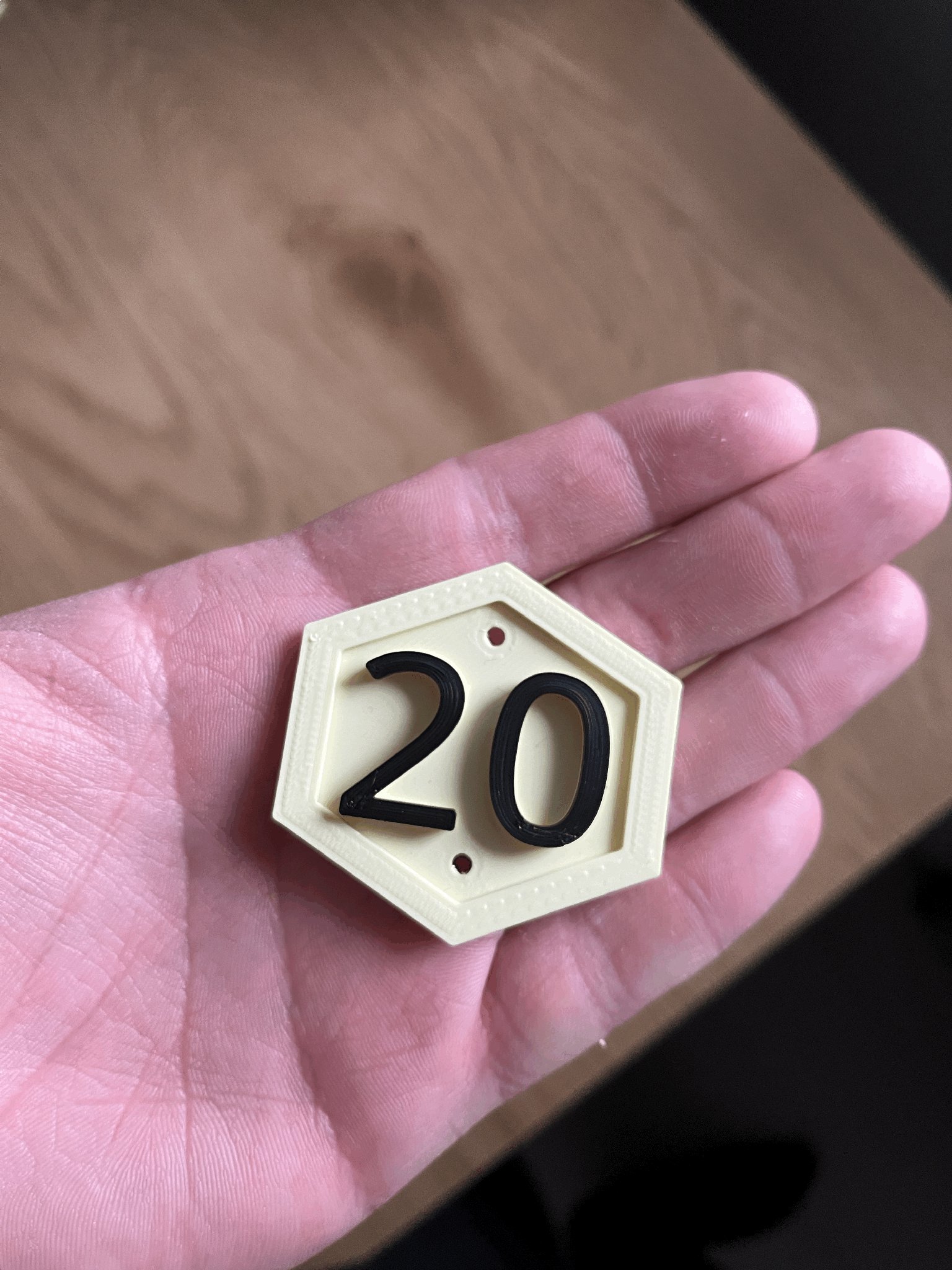 Honeycomb number plate 1-20