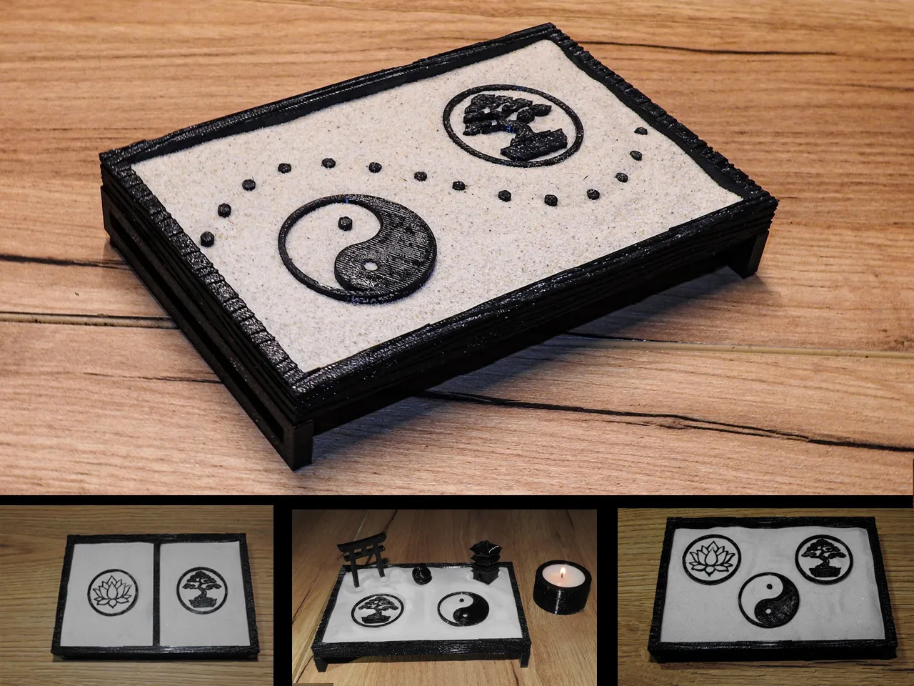 Tiêu đề Bàn vườn Zen kèm biểu tượng và phụ kiện Tổng hợ