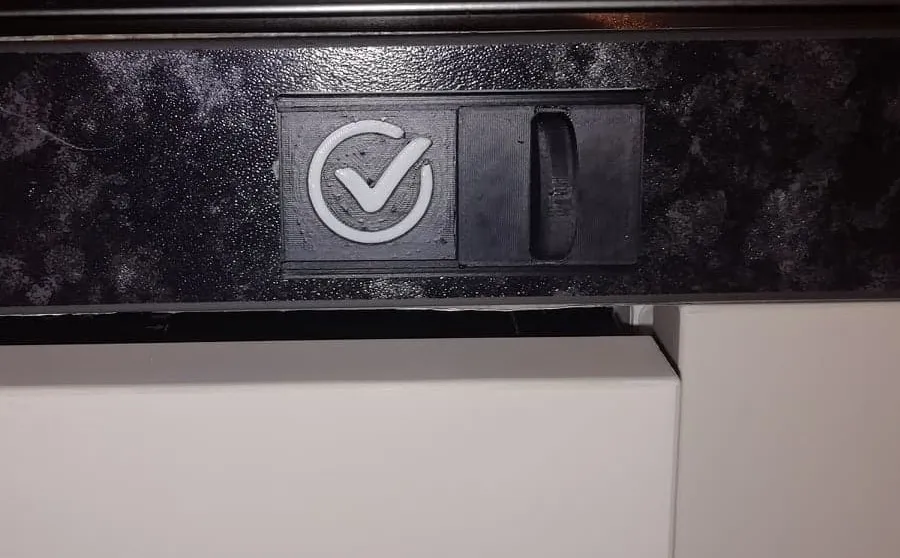 Tick and Cross sliding sign, compact