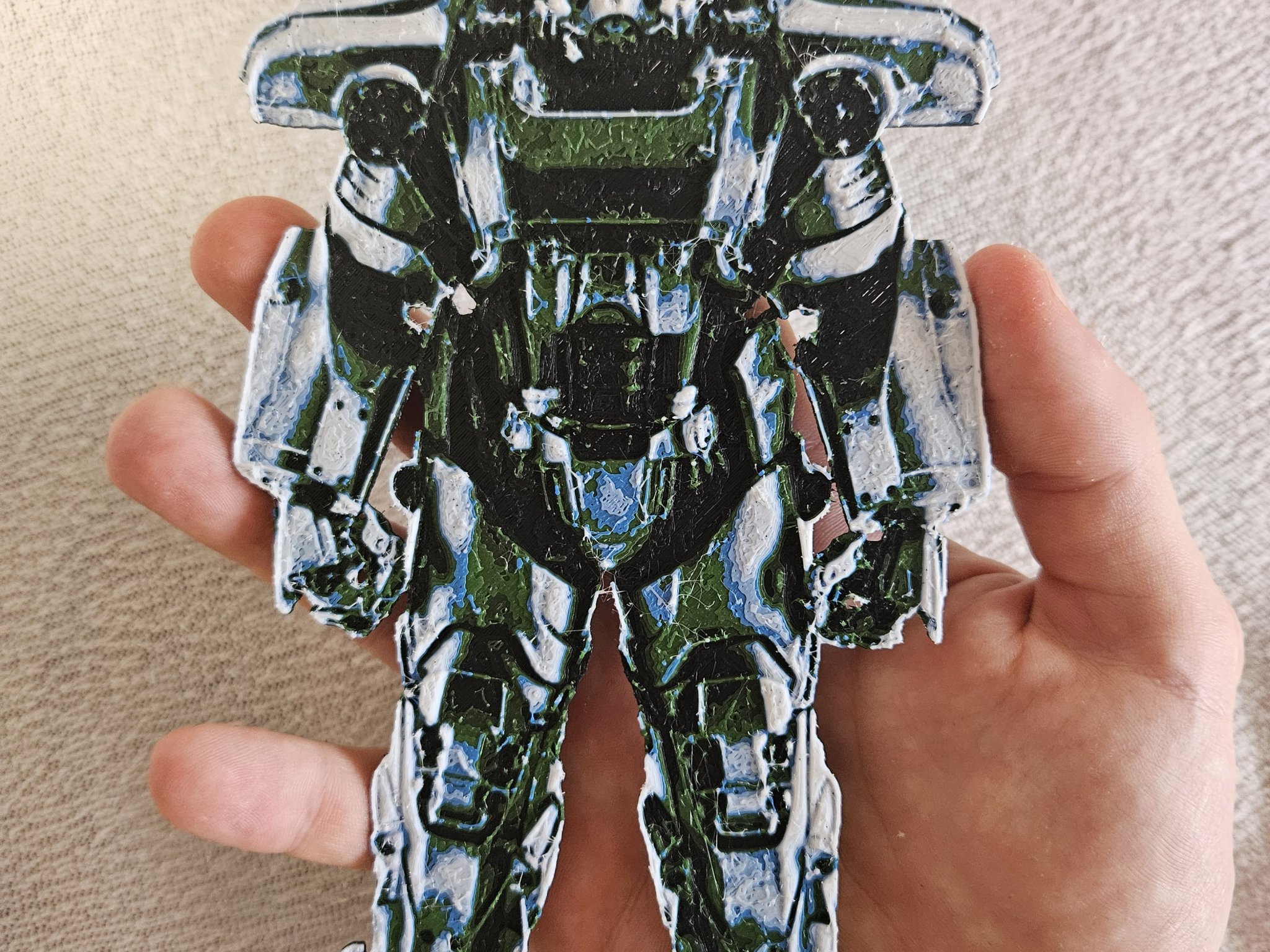 Tiêu đề Fallout Power Armor - HueForge Tóm tắt In nhiều màu thủ c