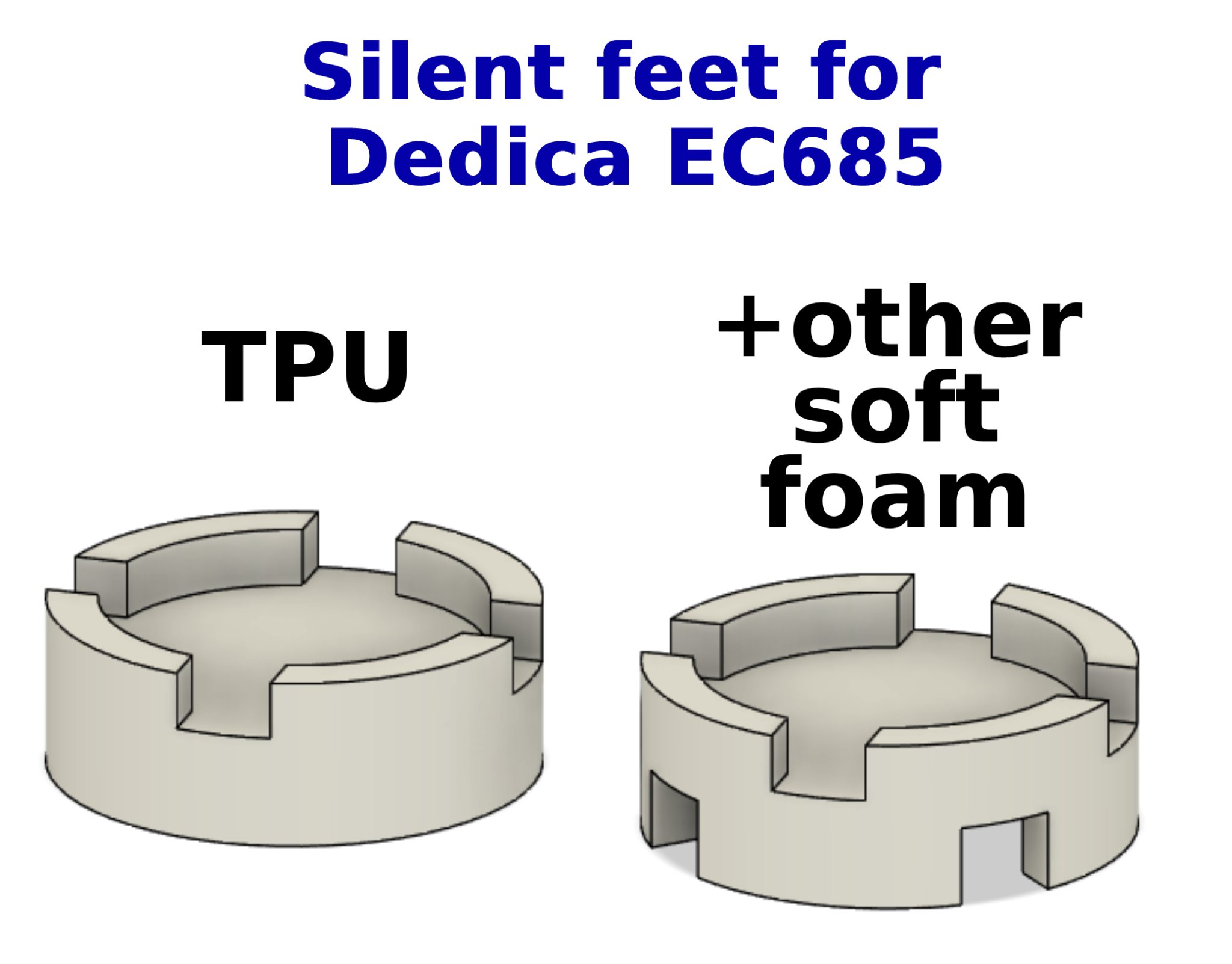 Chân đế chống ồn cho máy pha cà phê Dedica EC685