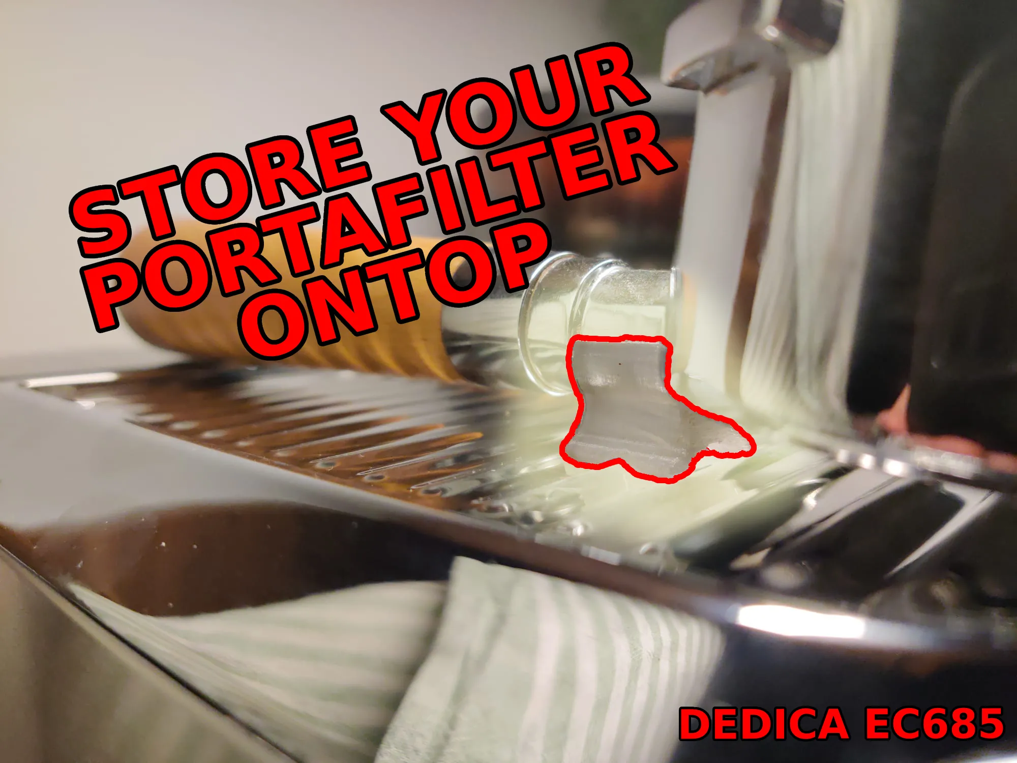 Đế Đựng Portafilter Gọn Gàng Cho De'Longhi Dedica EC 685