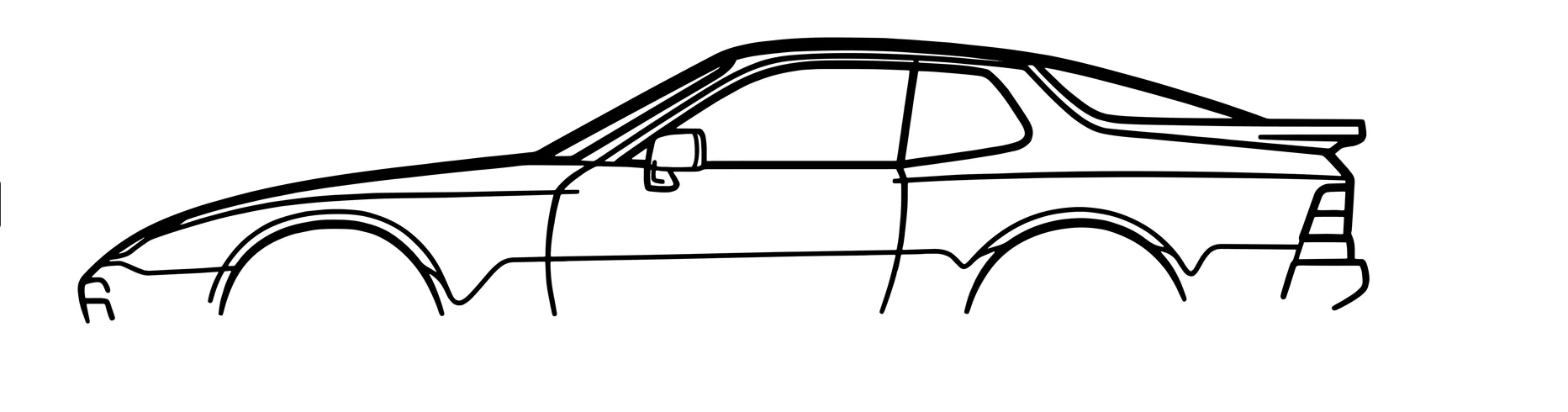 Porsche 924 Silhouette Wall Art