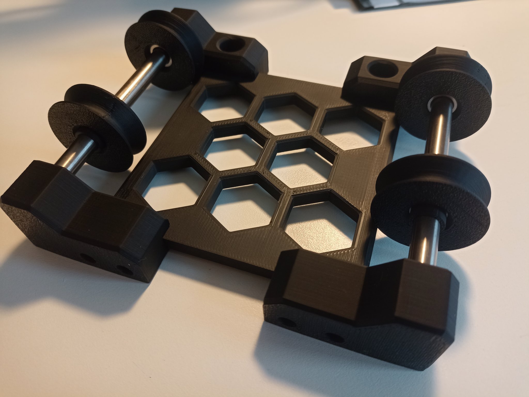 Simplified Modular Spool Holder - Standalone or Extrusion Mounted, Parametric CAD included