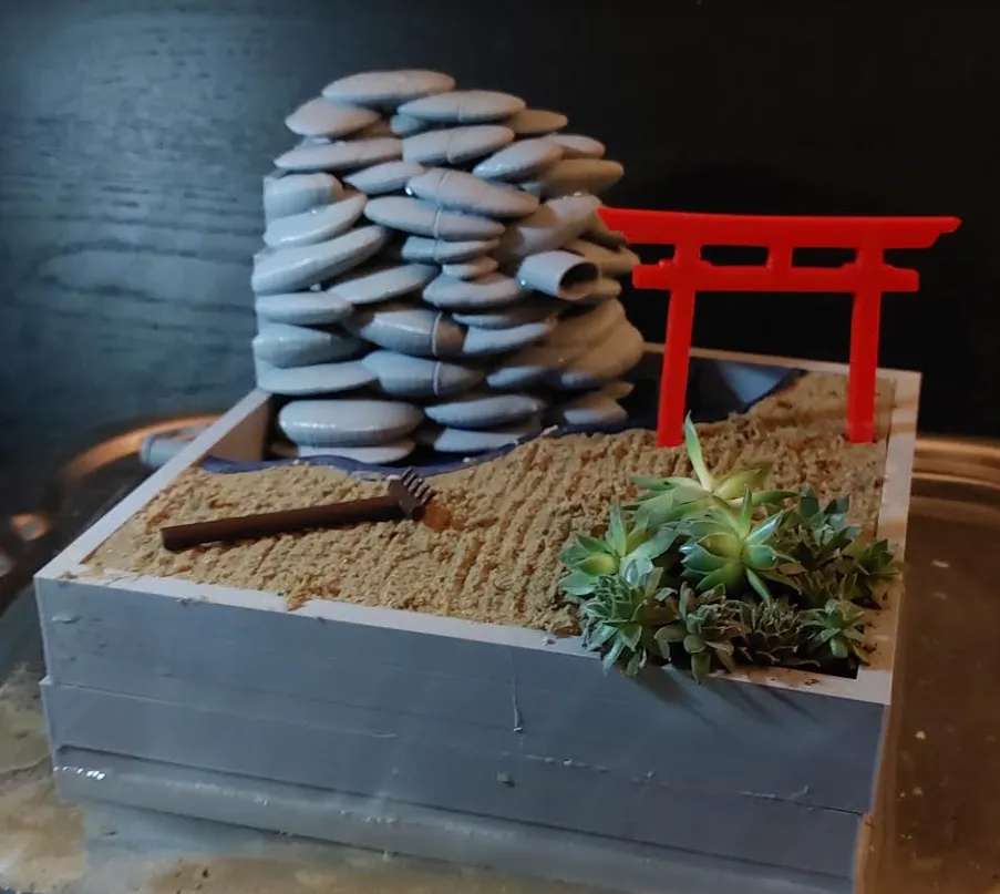 Tiêu đề Vườn thiền có thác nước làm việc Tóm tắt Điểm