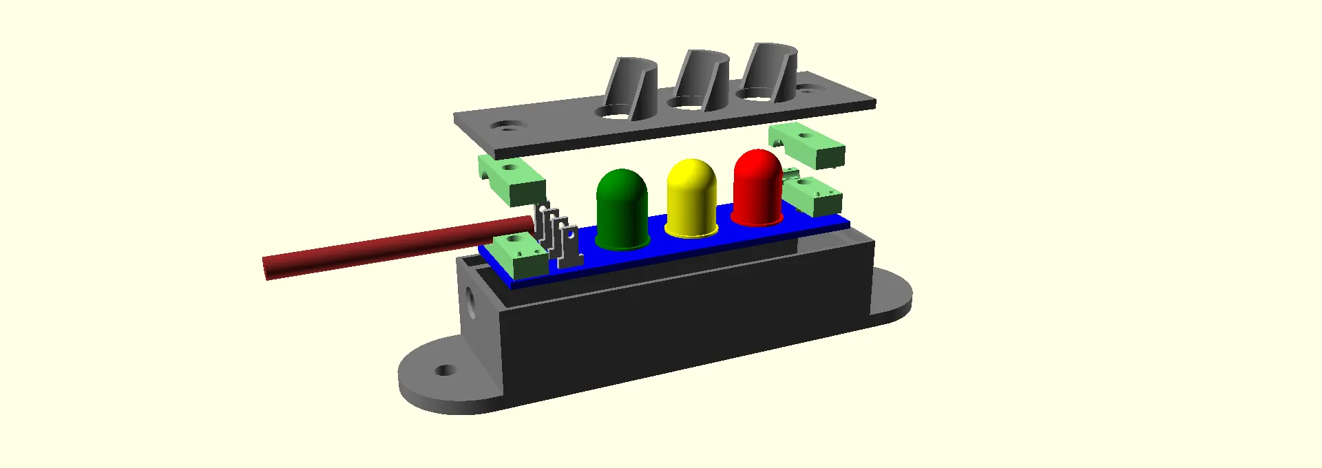 Tiêu đề Big semafor Tóm tắt Model semaforu pro 3x 10mm LED a vývod na