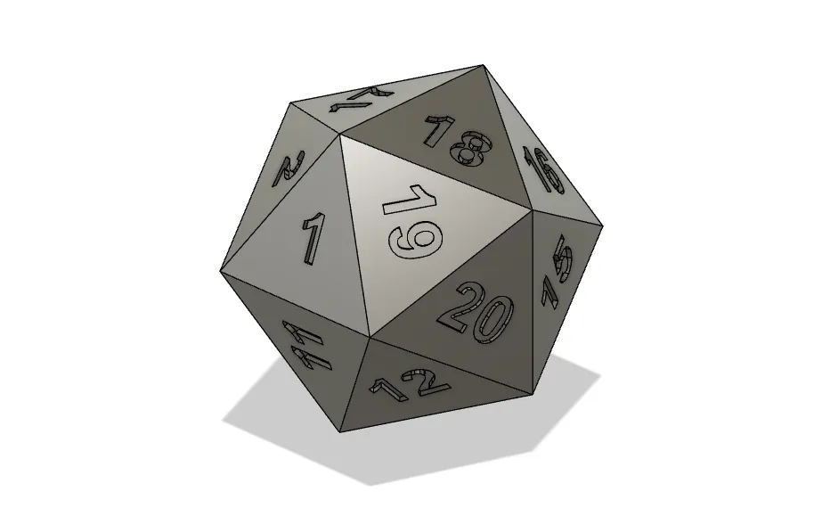 Tiêu đề D20 Với Số Tóm tắt Xúc xắc 20 mặt DANH MỤC Đồ