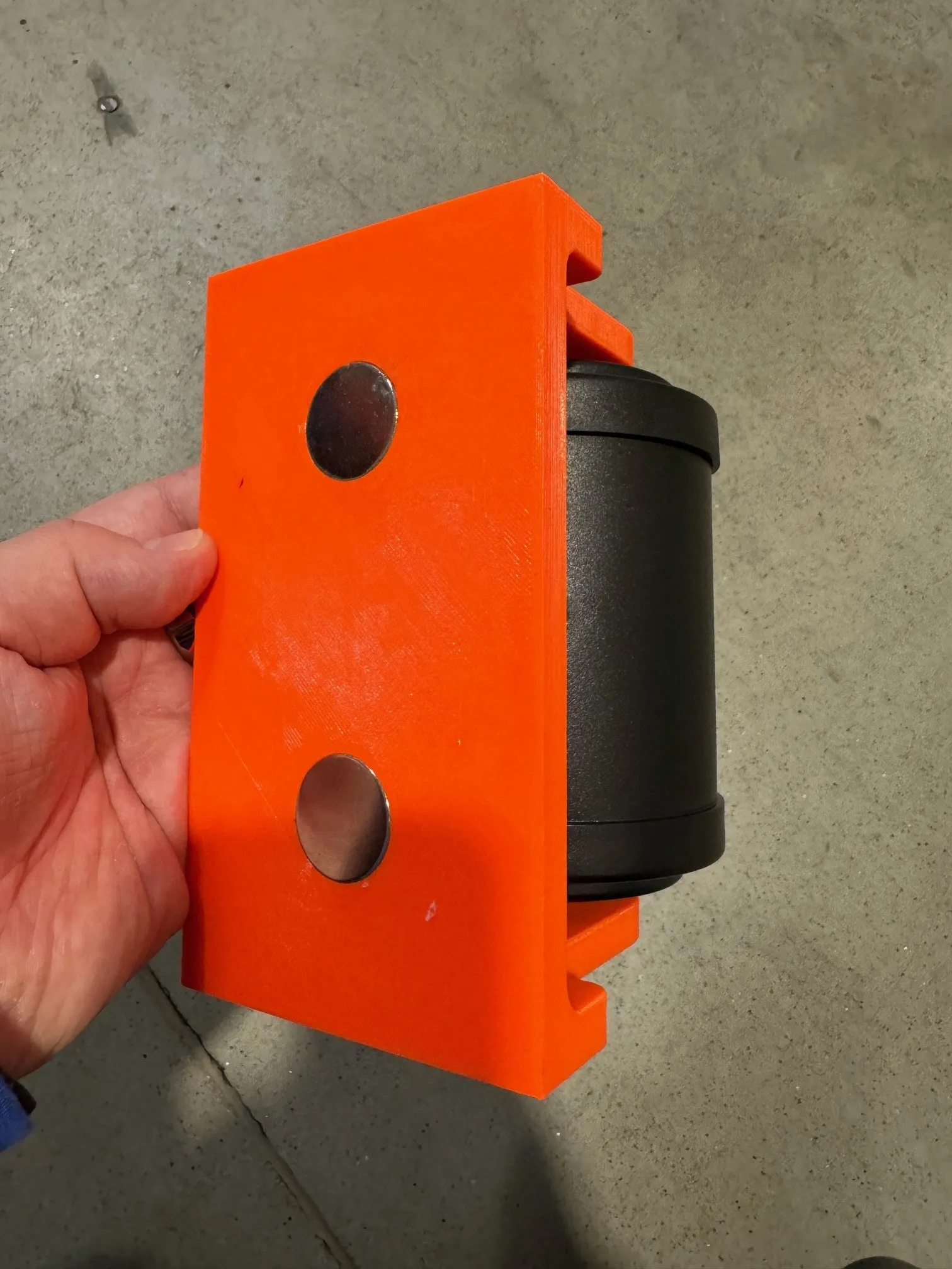 Bracket with neodymium magnet for Wall mounted belt