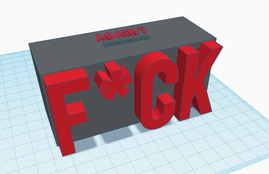 Swearword Piggy Bank - F*ck