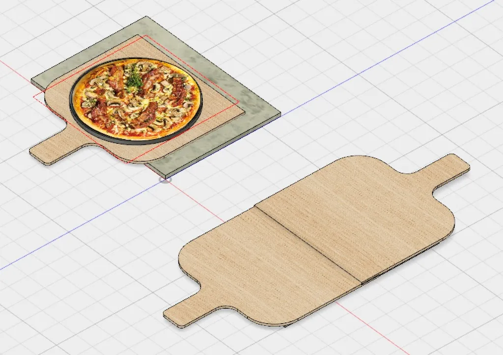 Wooden Pizza Slide/Pusher/Schieber
