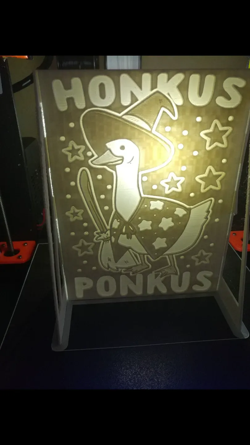 Tiêu đề Honkus Ponkus Goose Lithopane- STL Tóm tắt Tương tự nh