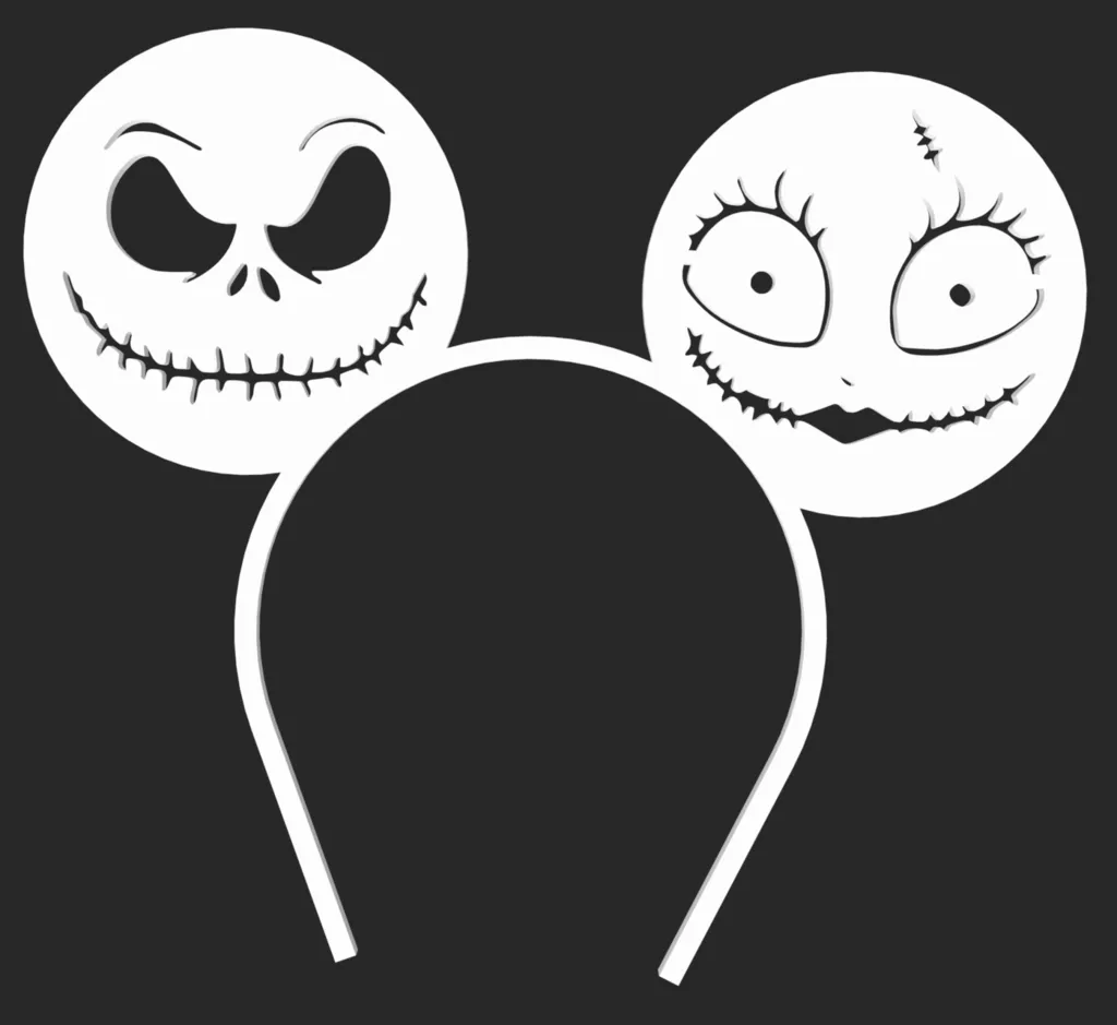 Mô hình 3D - Title: serre tête Jack et Sally Skellington petit