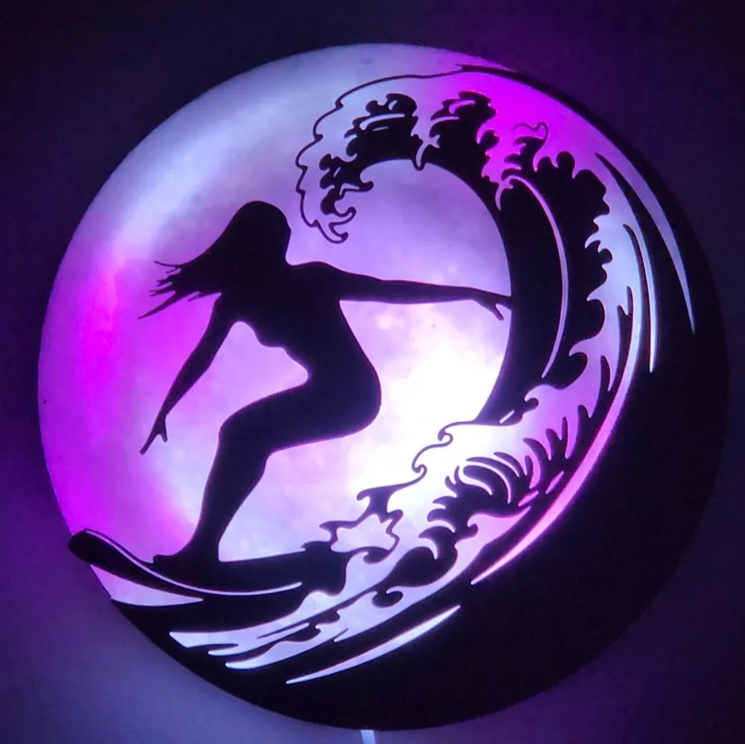 200mm  Moon Surfing Girl with Light Box
