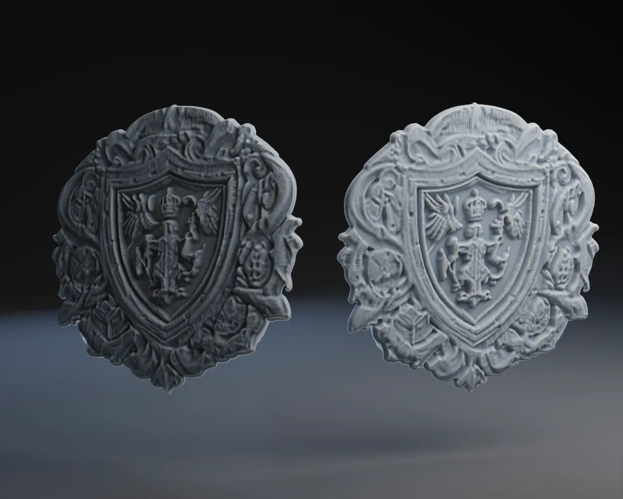 Armorial Shield Details.