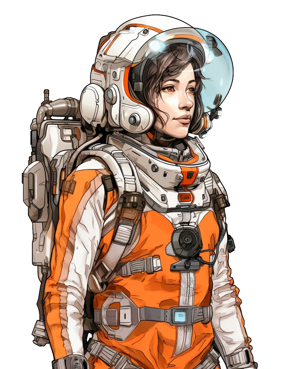 Phụ nữ mặc bộ đồ du hành vũ trụ Huforge