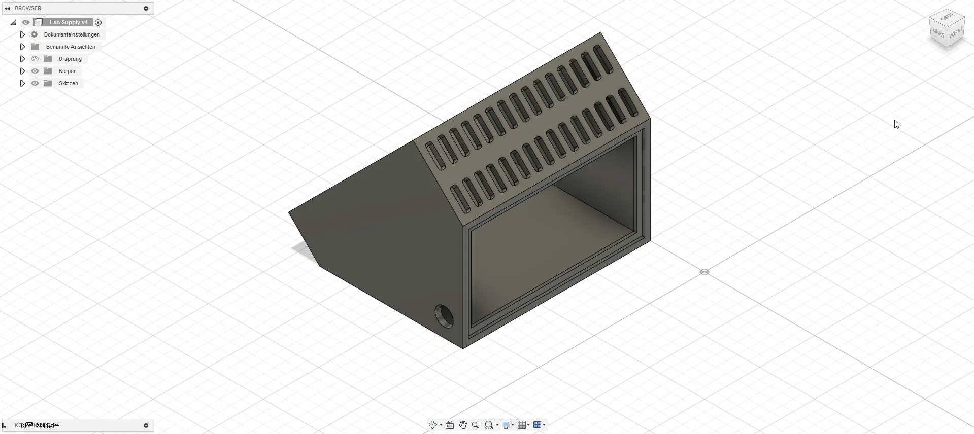 E-Lab Power supply mod (slotted vents, barrel plugs)