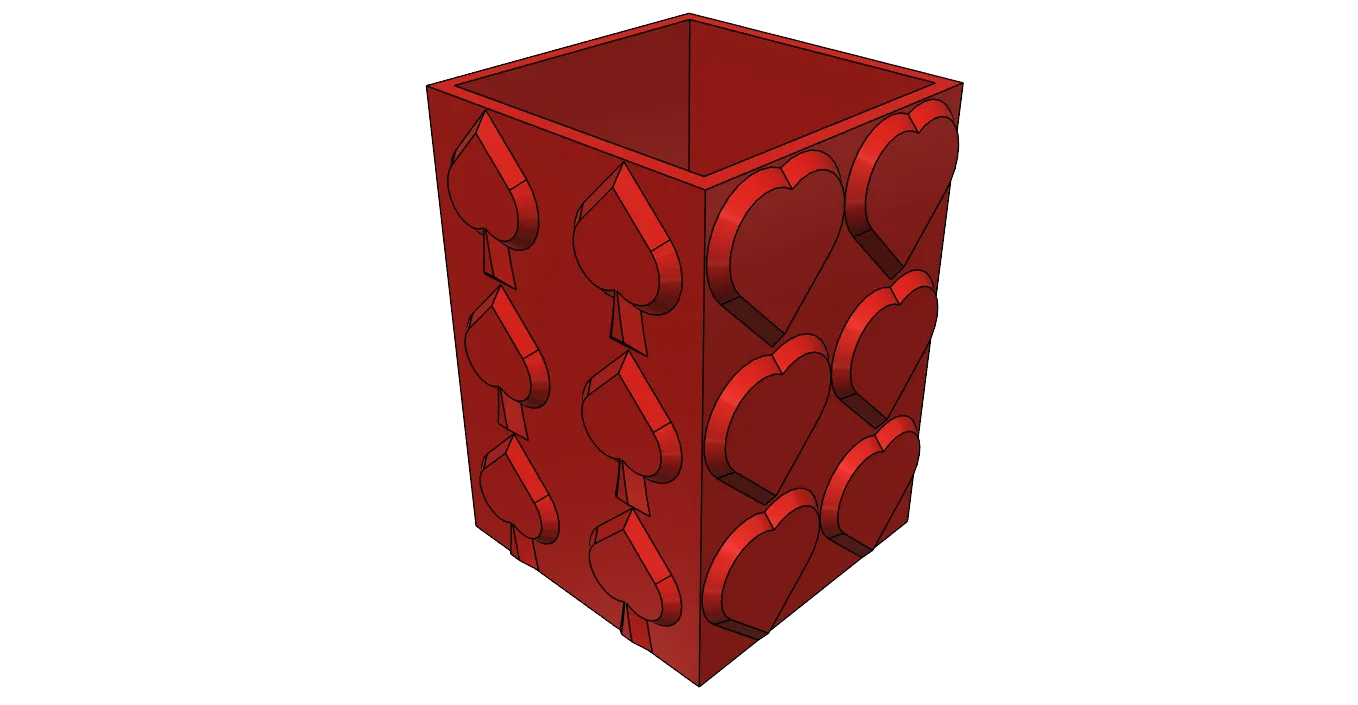 Pencil holder stand pen Poker easy print