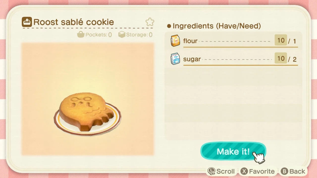 Brewster cookie cutter (Animal Crossing)