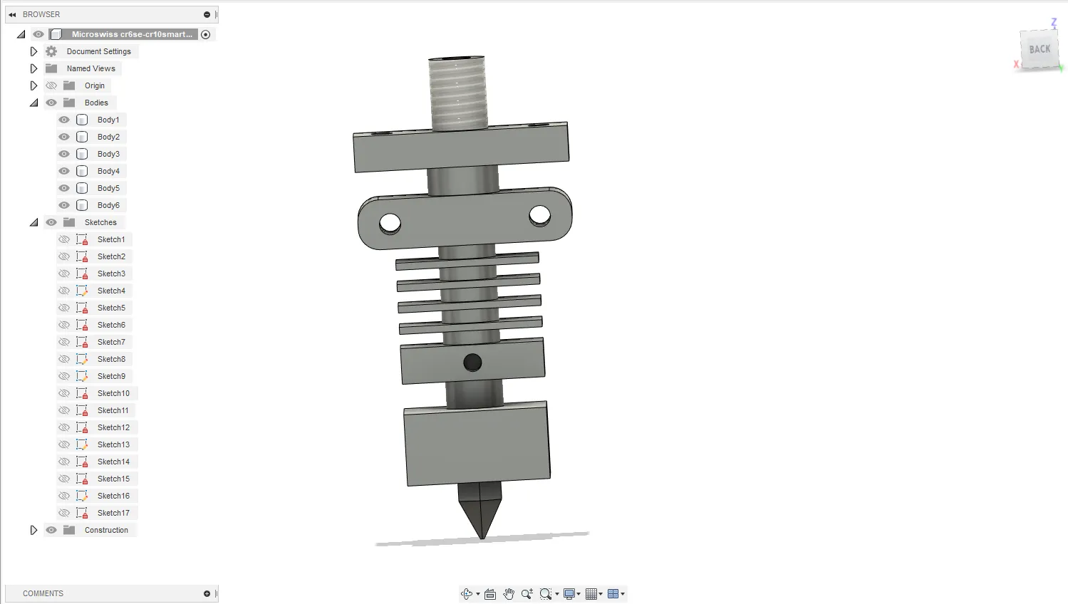 Tiêu đề Hotend toàn kim loại Micro Swiss dành cho CR6 SE và CR-10 Smar
