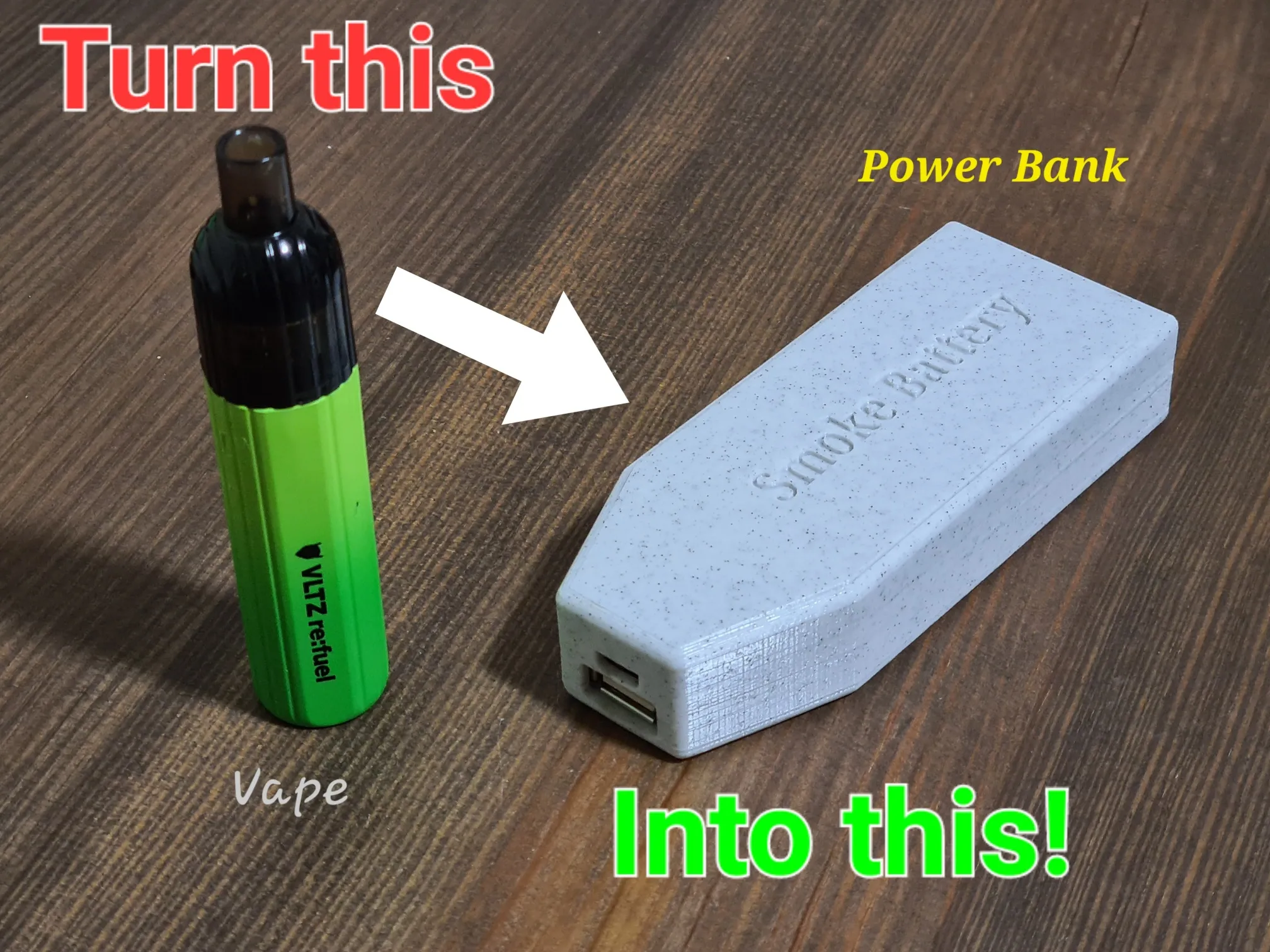 Tiêu đề Power Bank - Từ Pin Vape Tóm tắt Sạc dự phòng DIY từ