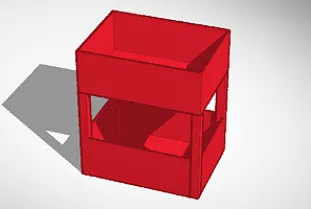 Hộp lưu trữ để bàn hai tầng