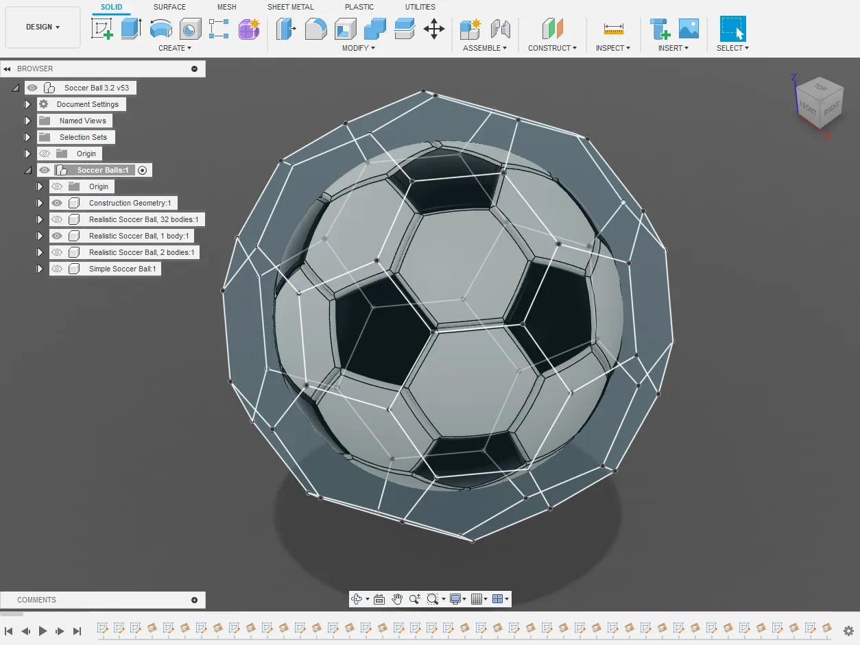 Soccer Ball Including Parametric .f3d