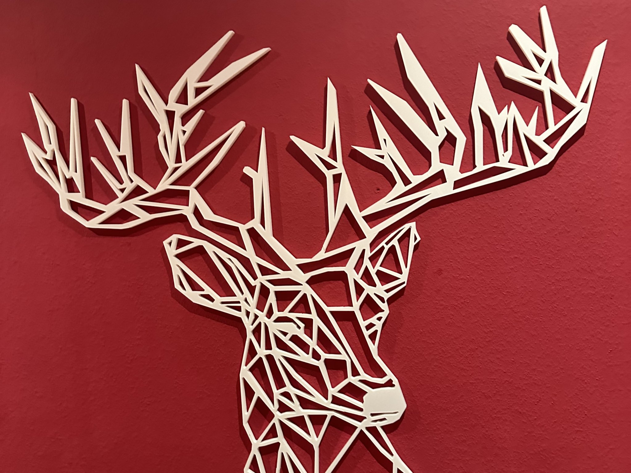 Tiêu đề Đầu hươu low poly Hirsch Kopf đầu tuần lộc Rentie