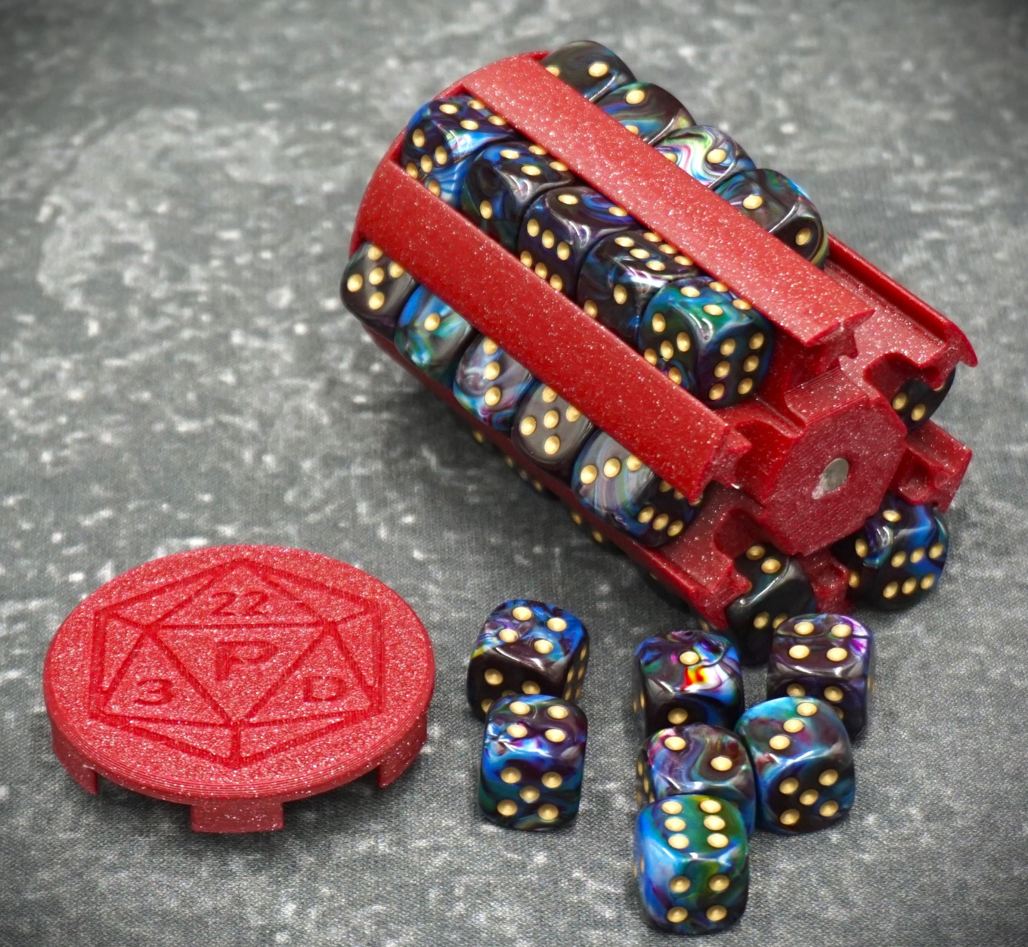 Round D6 Dice Box Tower With Magnets
