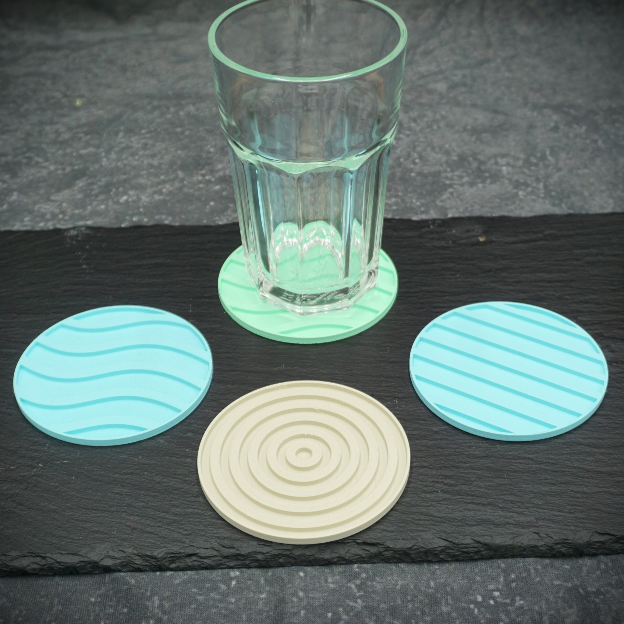 Minimalist coasters with storage